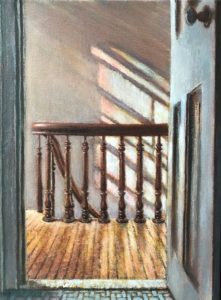 ajperriellocom architecture painting subject of interior view doorway to staircase and sunlight in old house
