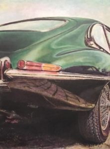 painting of a jaguar using public domain reference photograph by Marcus Spiske on unsplahcom
